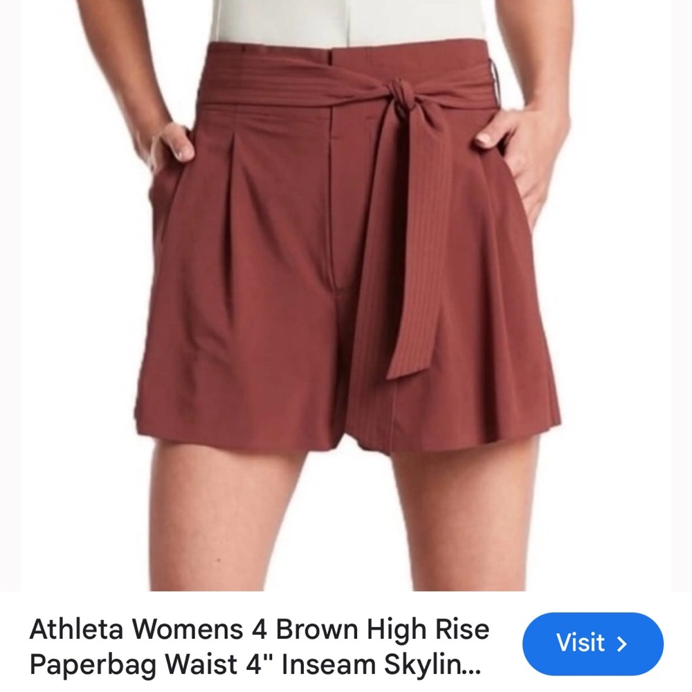 Athleta High Waist Brown Shorts